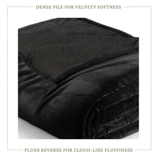 Velvet Plush Sherpa Bed Blanket - Sherpa Fleece Collection