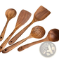 Teak Wood Cooking Utensil Set 4 Piece Kitchen Tools