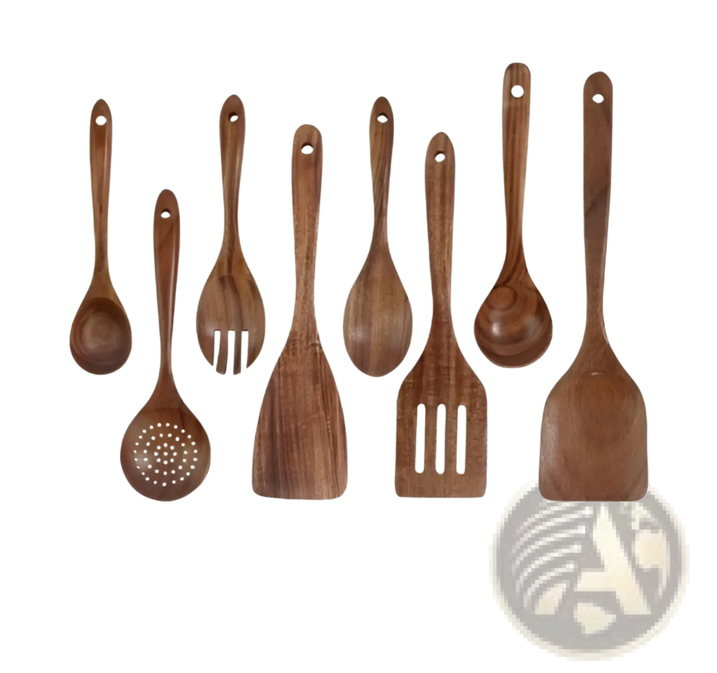 Teak Wood Cooking Utensil Set 4 Piece Kitchen Tools