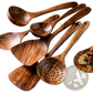 Teak Wood Cooking Utensil Set 4 Piece Kitchen Tools