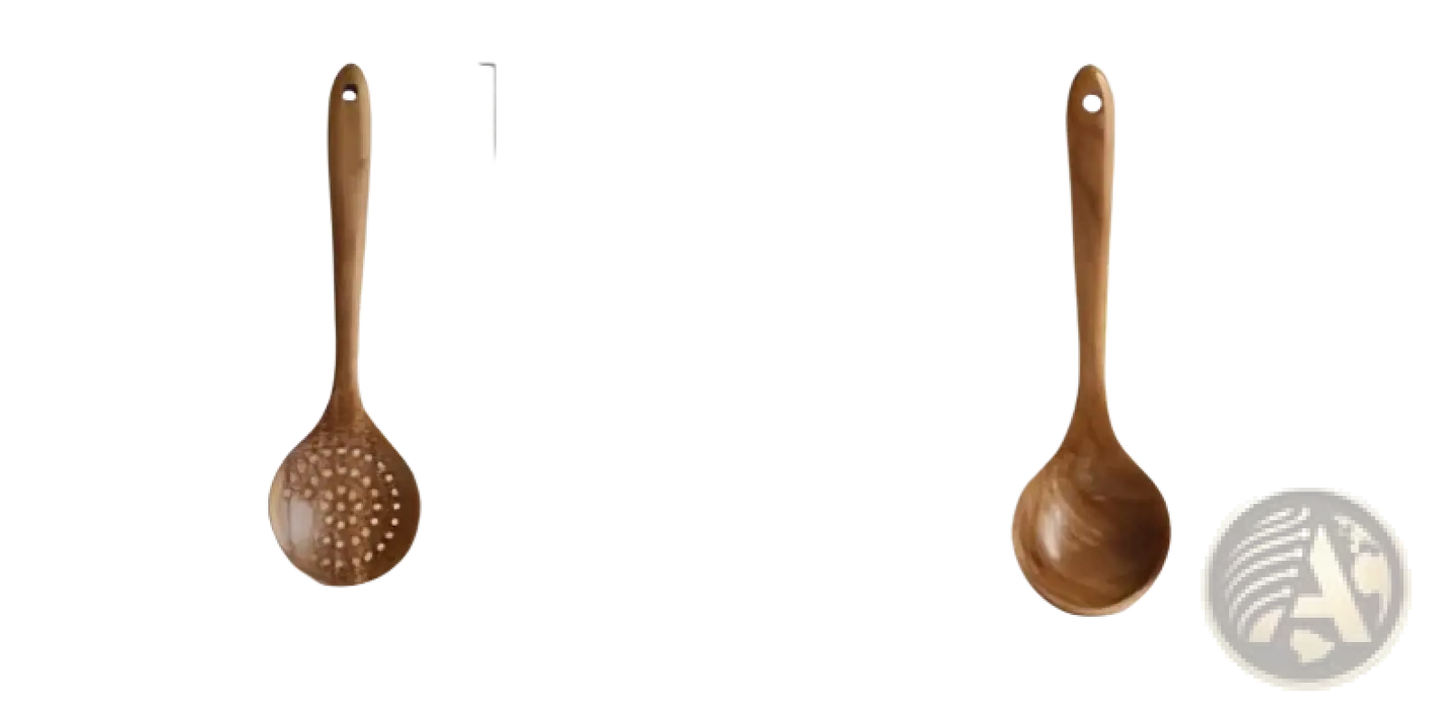 Teak Wood Cooking Utensil Set 4 Piece Kitchen Tools