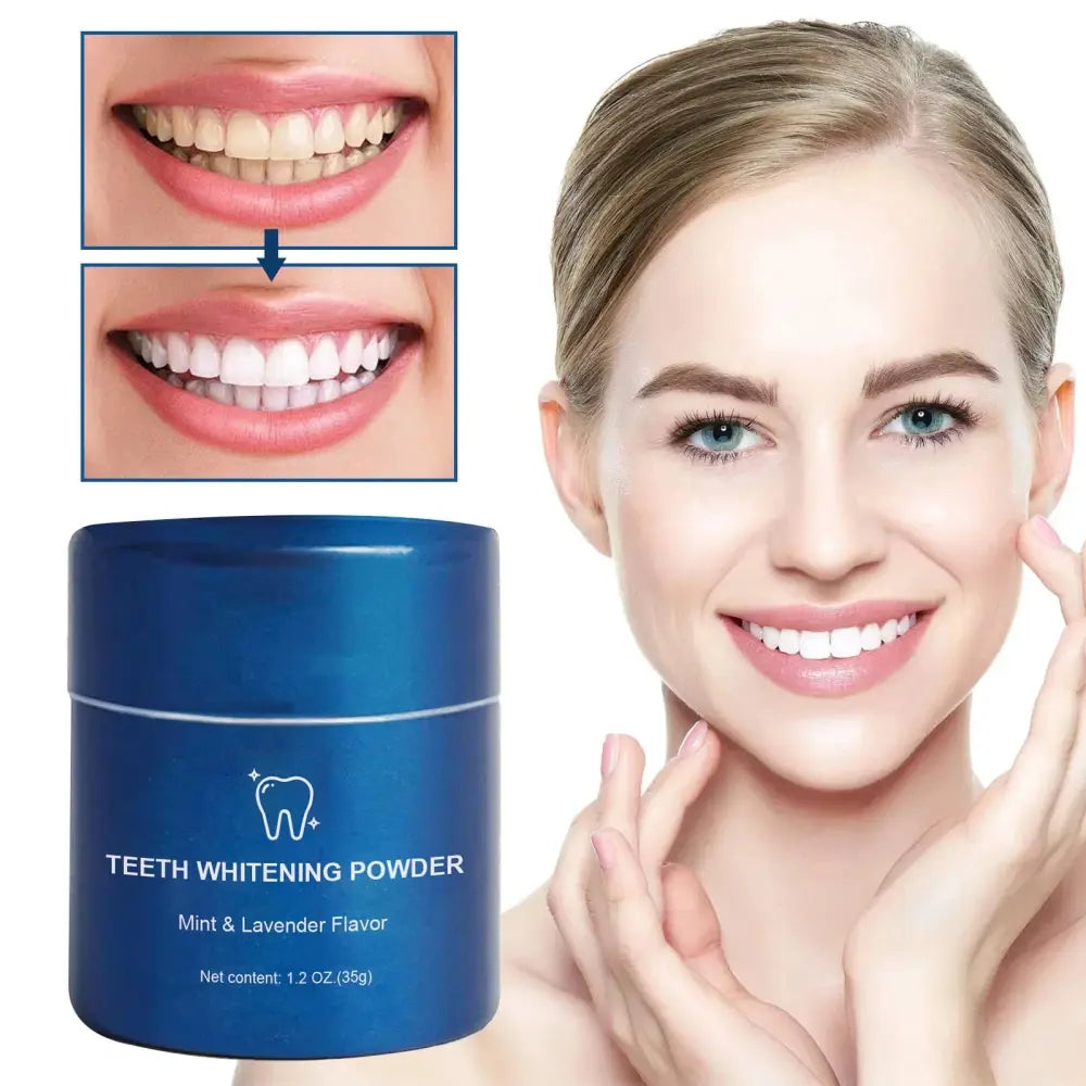 Mint and Lavender Teeth Whitening Powder for Stain Removal