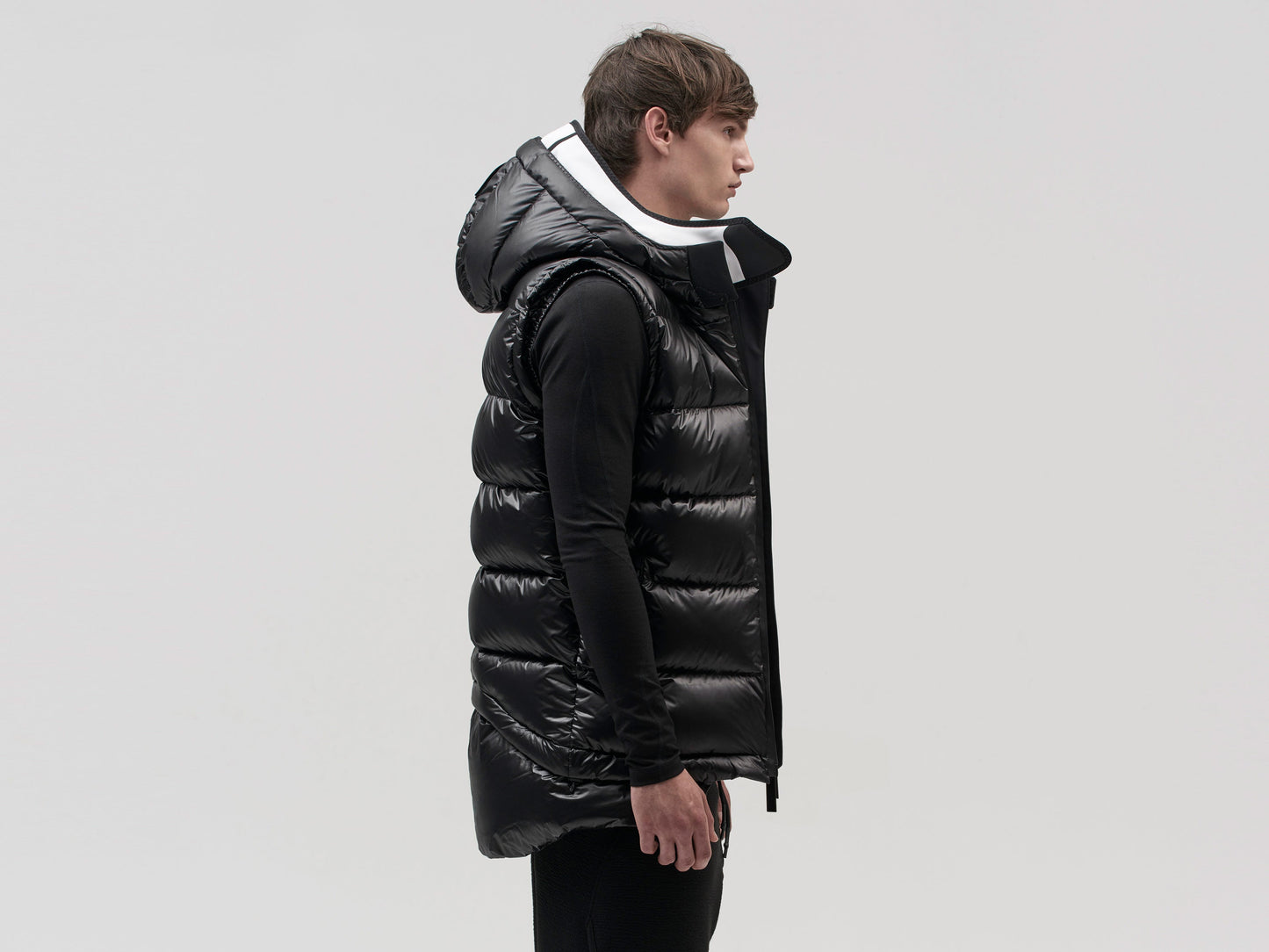 10K Nano Gloss Puffer Vest - Black
