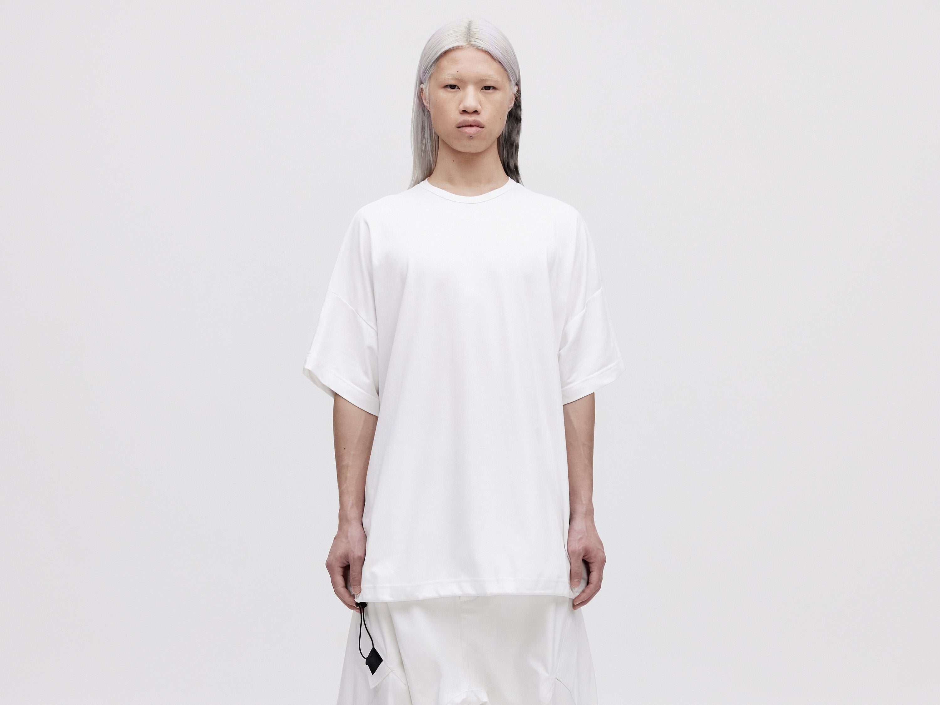 O.S Zip Back Tee - White