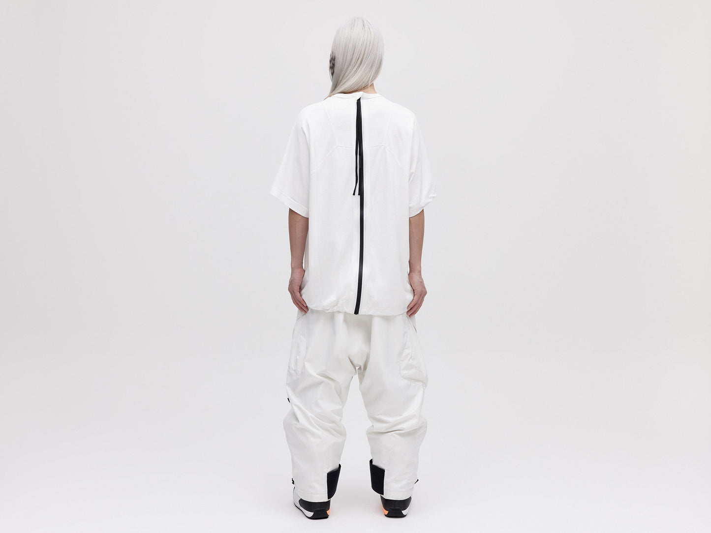O.S Zip Back Tee - White