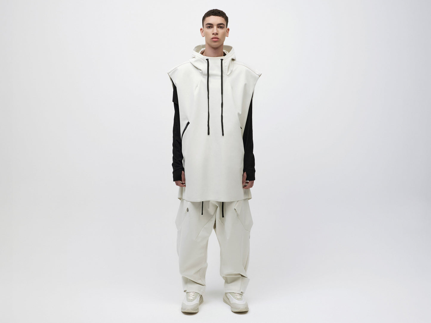 Pipe Hoodie Tank - Vaporous Grey