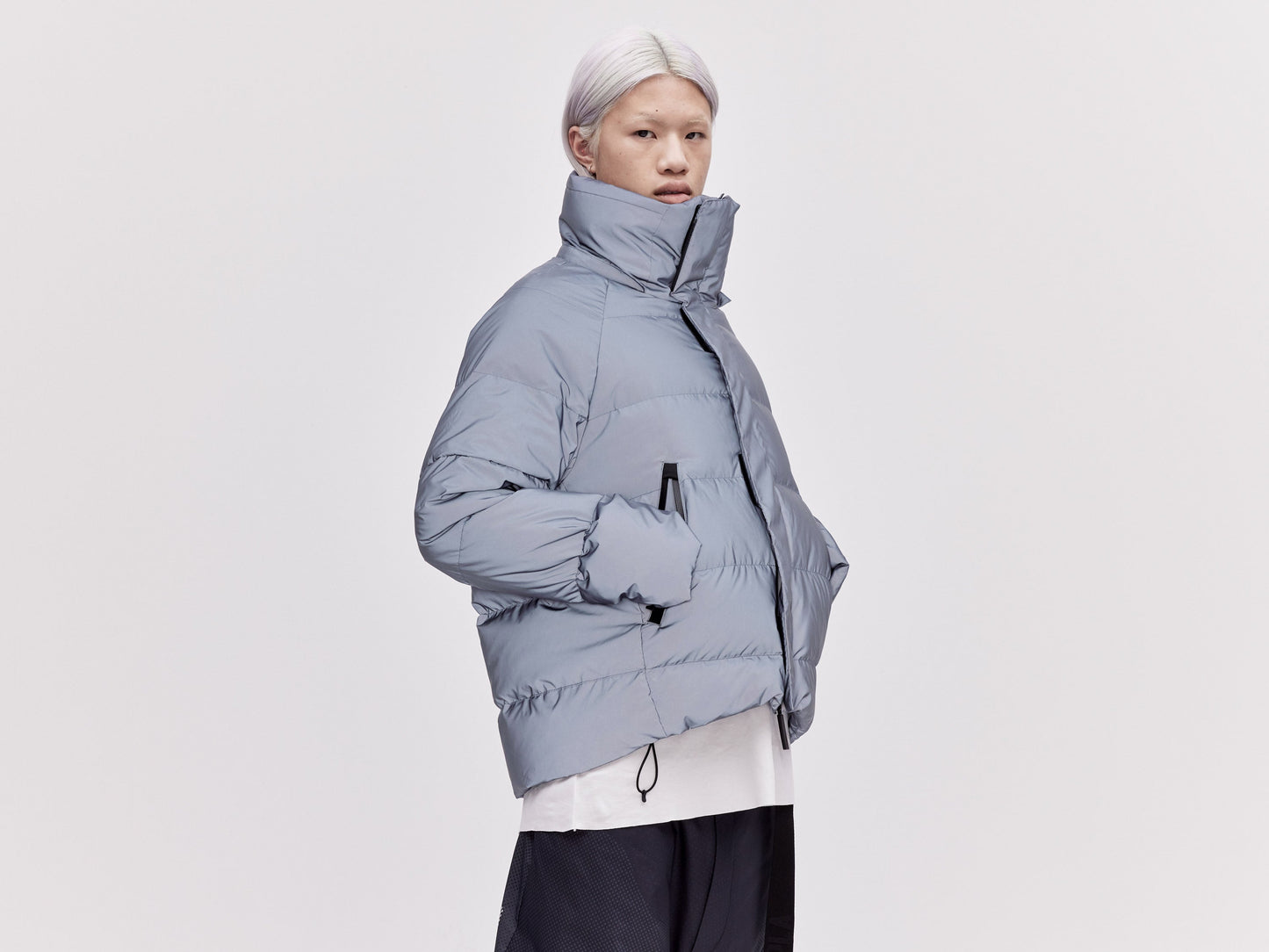 On/Off Hood O.S Down Jacket - Reflective Blue