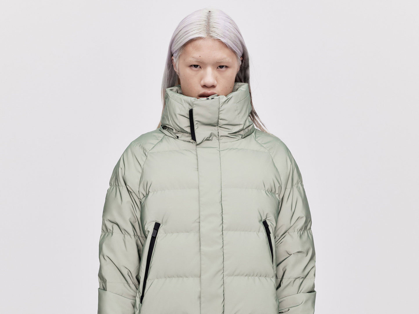 On/Off Hood O.S Down Jacket - Reflective Jade