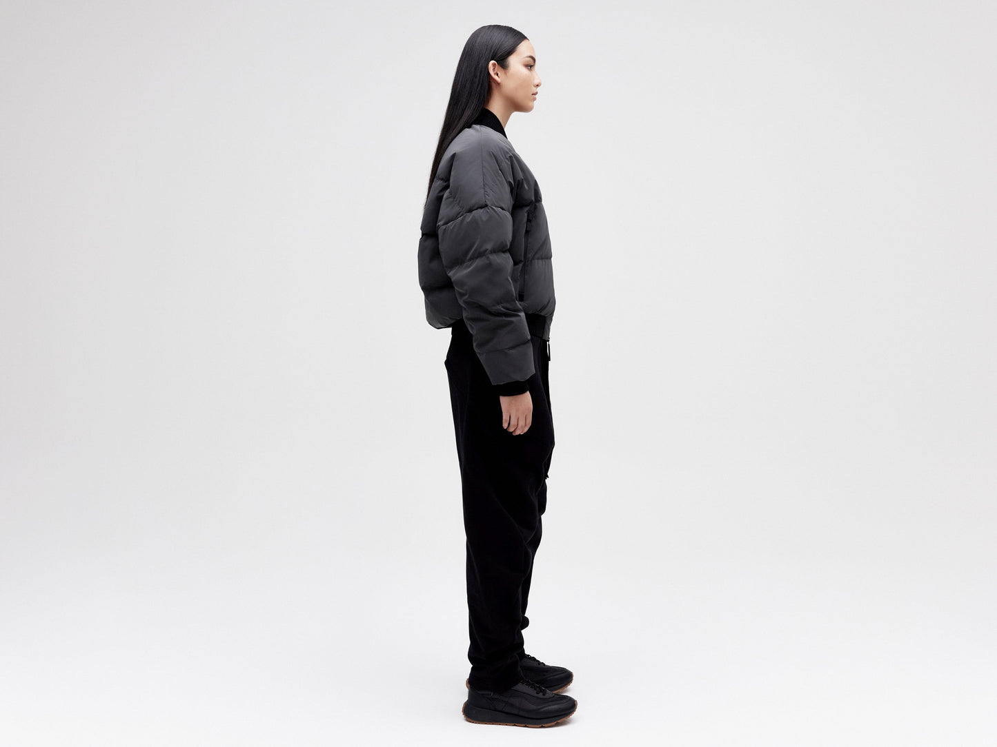 Reflective Bomber Down Jacket - Reflective Black