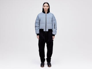 Reflective Bomber Down Jacket - Reflective Blue