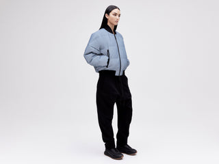 Reflective Bomber Down Jacket - Reflective Blue