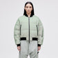 Reflective Bomber Down Jacket - Reflective Jade