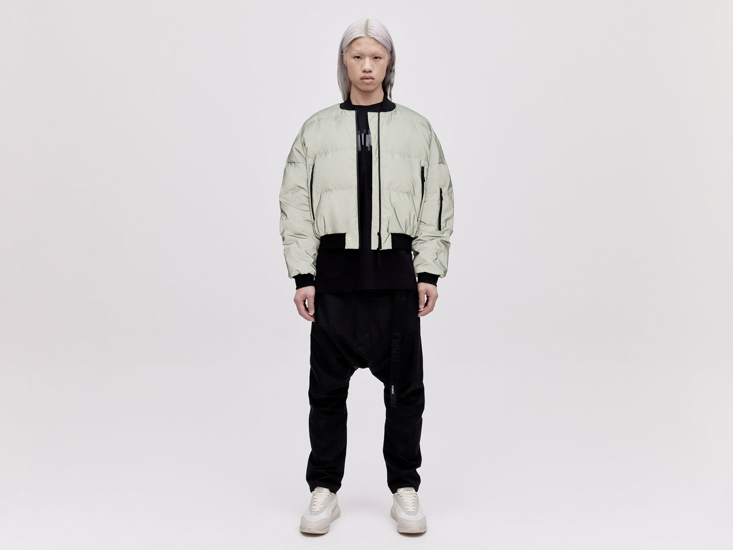 Reflective Bomber Down Jacket - Reflective Jade