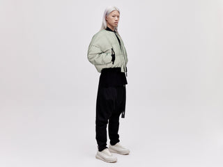 Reflective Bomber Down Jacket - Reflective Jade