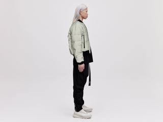 Reflective Bomber Down Jacket - Reflective Jade