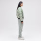 Reflective Bomber Down Jacket - Reflective Jade