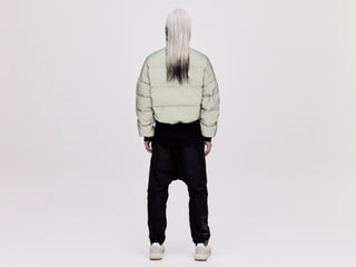 Reflective Bomber Down Jacket - Reflective Jade