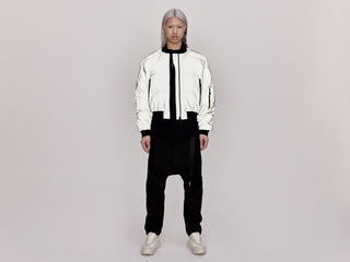 Reflective Bomber Down Jacket - Reflective Jade