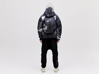 Utility Down Jacket with Backpack - Dark Pixel