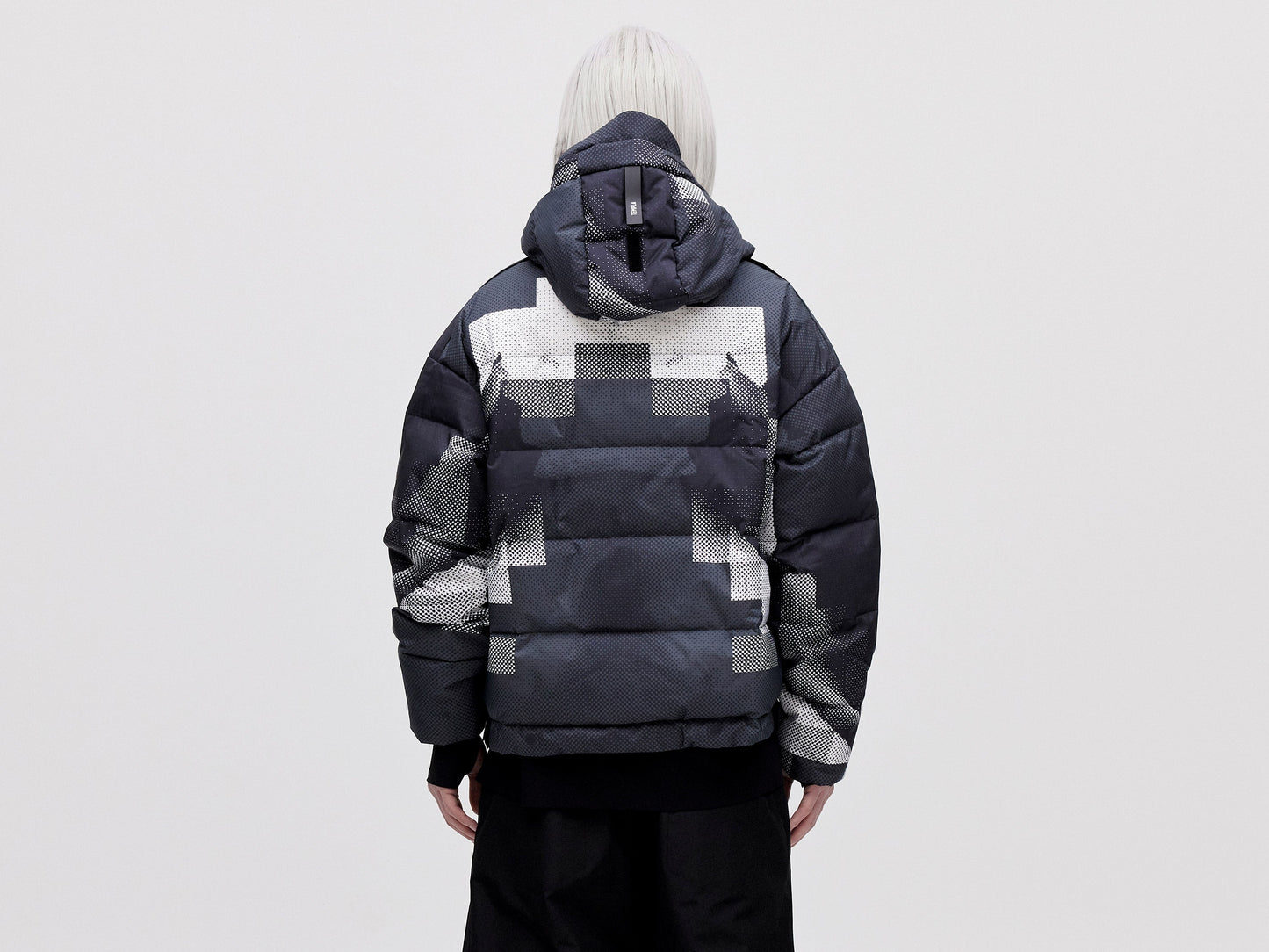 Utility Down Jacket with Backpack - Dark Pixel