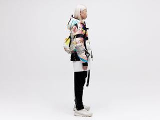 Utility Down Jacket with Backpack - Light Splatter