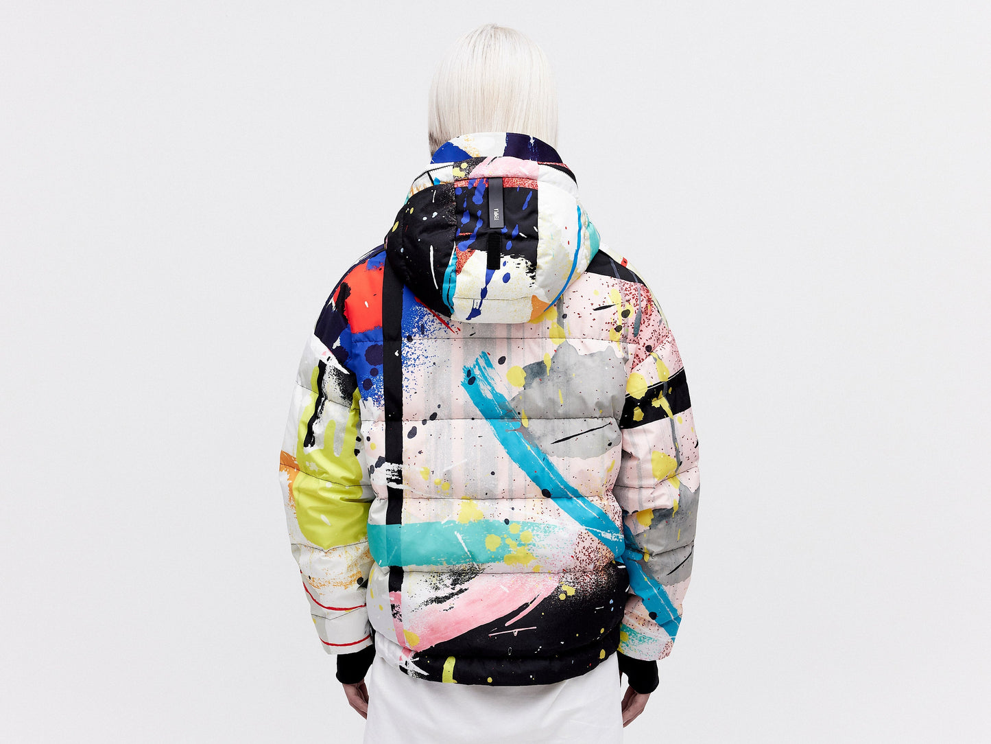 Utility Down Jacket with Backpack - Light Splatter