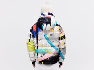 Utility Down Jacket with Backpack - Light Splatter