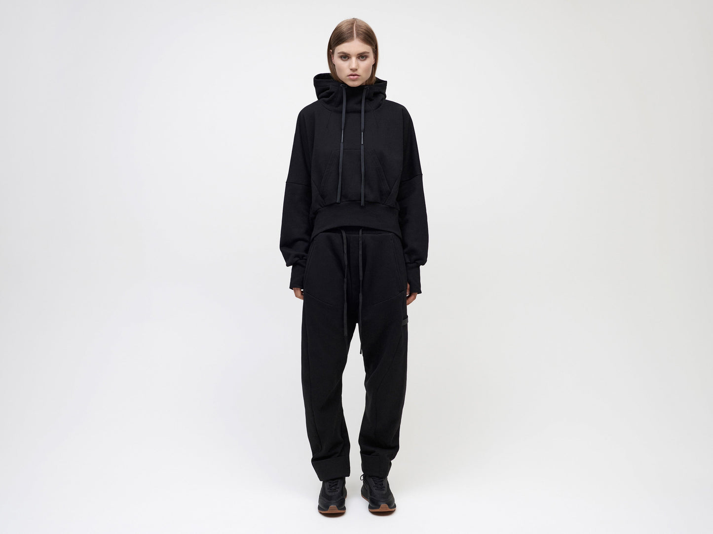 Ria Cropped Hoodie BVBA Antwerp - Black