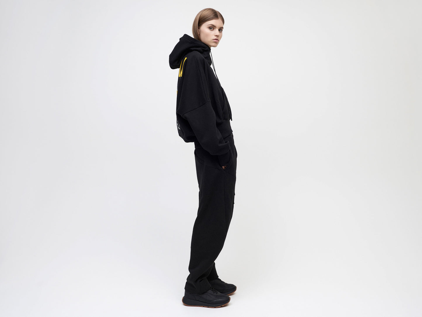 Ria Cropped Hoodie BVBA Antwerp - Black