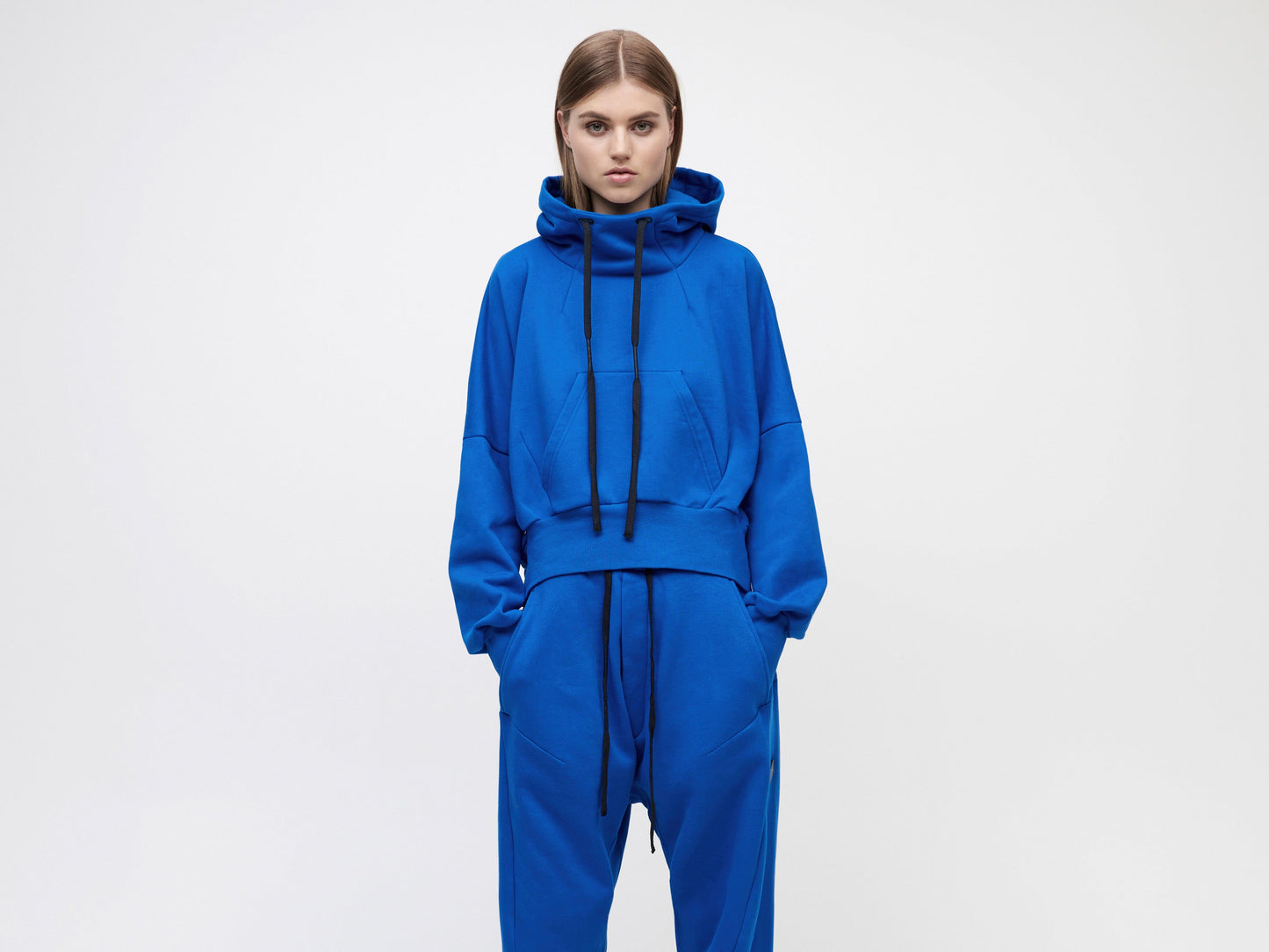 Ria Cropped Hoodie BVBA Antwerp - Blue