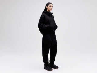 Cropped Hoodie - Black