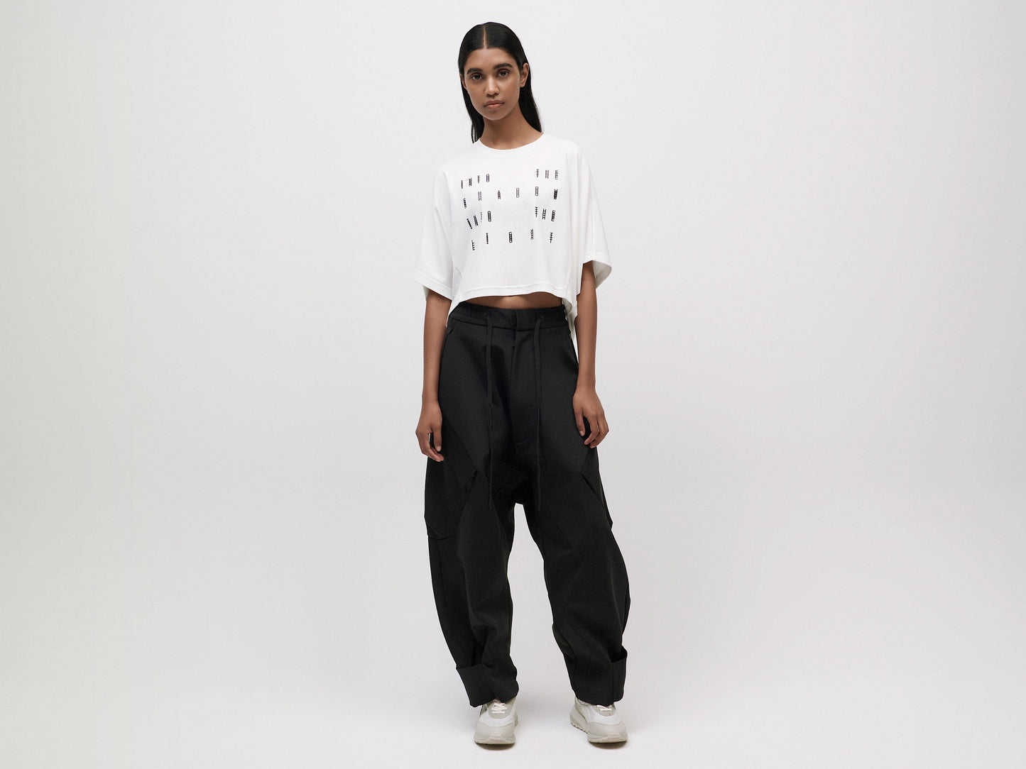 Cropped Tee - White