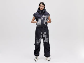Cropped Down Vest - Dark Pixel