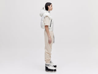 Cropped Down Vest - Light Pixel