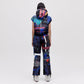 Cropped Down Vest - Dark Splatter