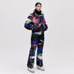 Cropped Cocoon Jacket - Dark Splatter