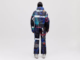 Cropped Cocoon Jacket - Dark Splatter