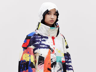 Cropped Cocoon Jacket - Light Splatter