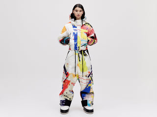 Cropped Down Jacket - Lighter Splatter