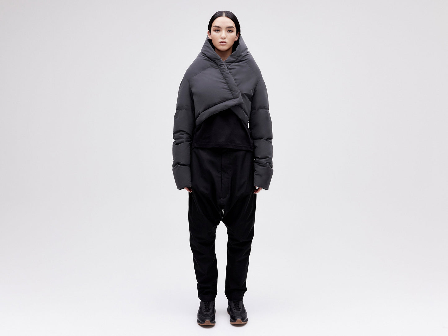 Wrap Down Jacket - Reflective Black