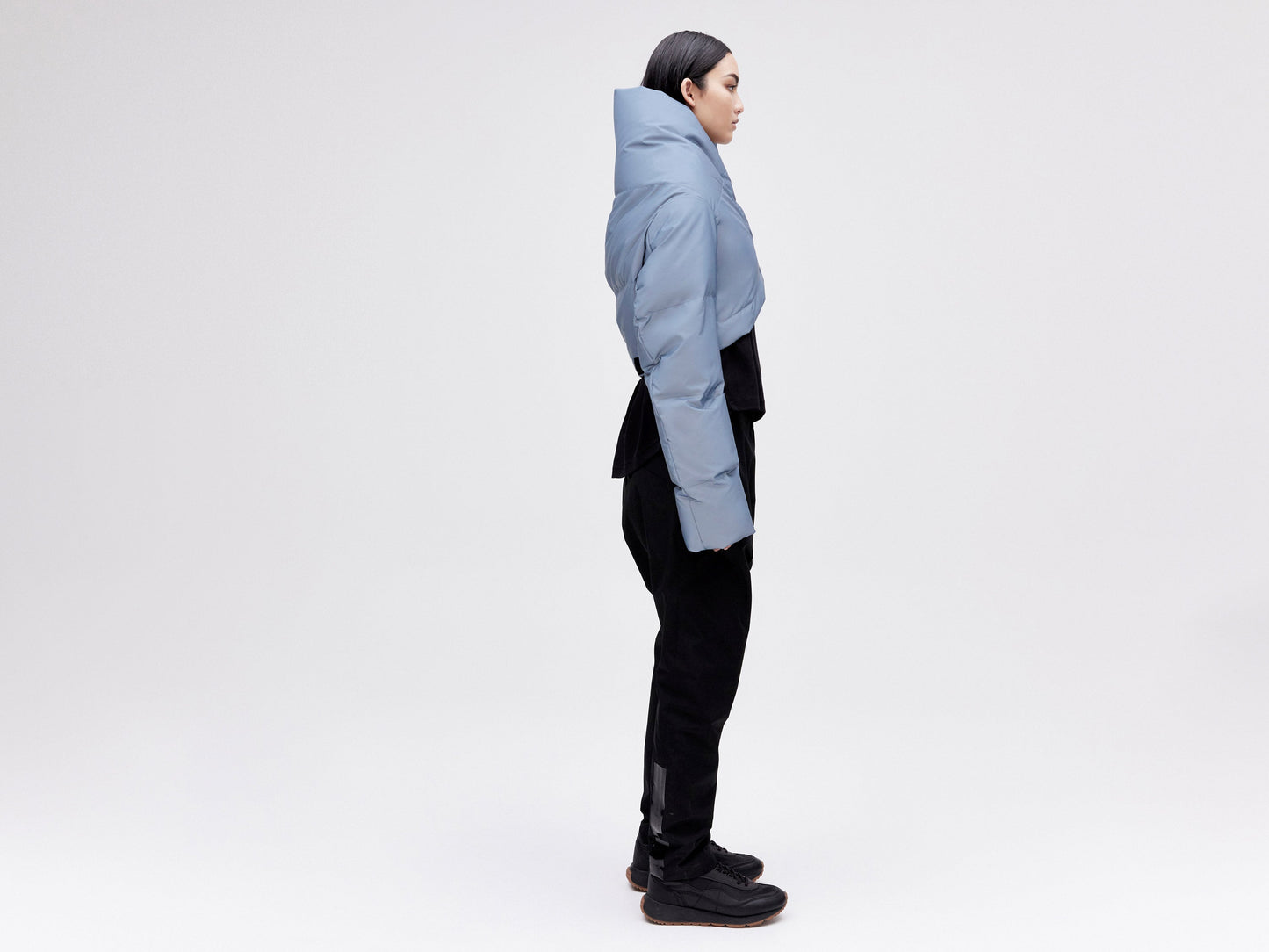 Wrap Down Jacket - Reflective Blue