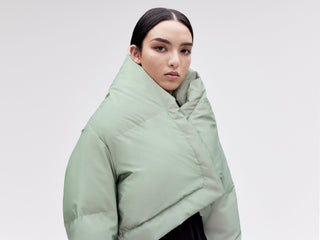 Wrap Down Jacket - Reflective Jade