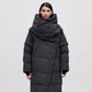 Wrap Down Coat - Reflective Black
