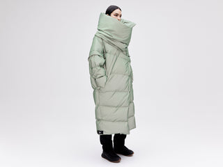 Wrap Down Coat - Reflective Jade