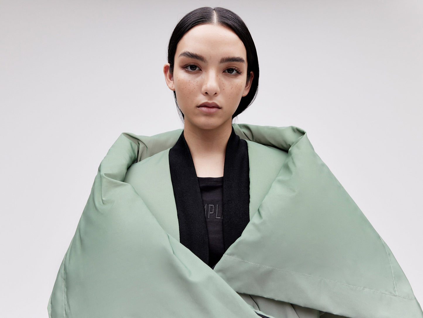 Wrap Down Coat - Reflective Jade
