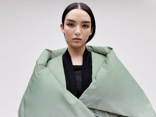 Wrap Down Coat - Reflective Jade