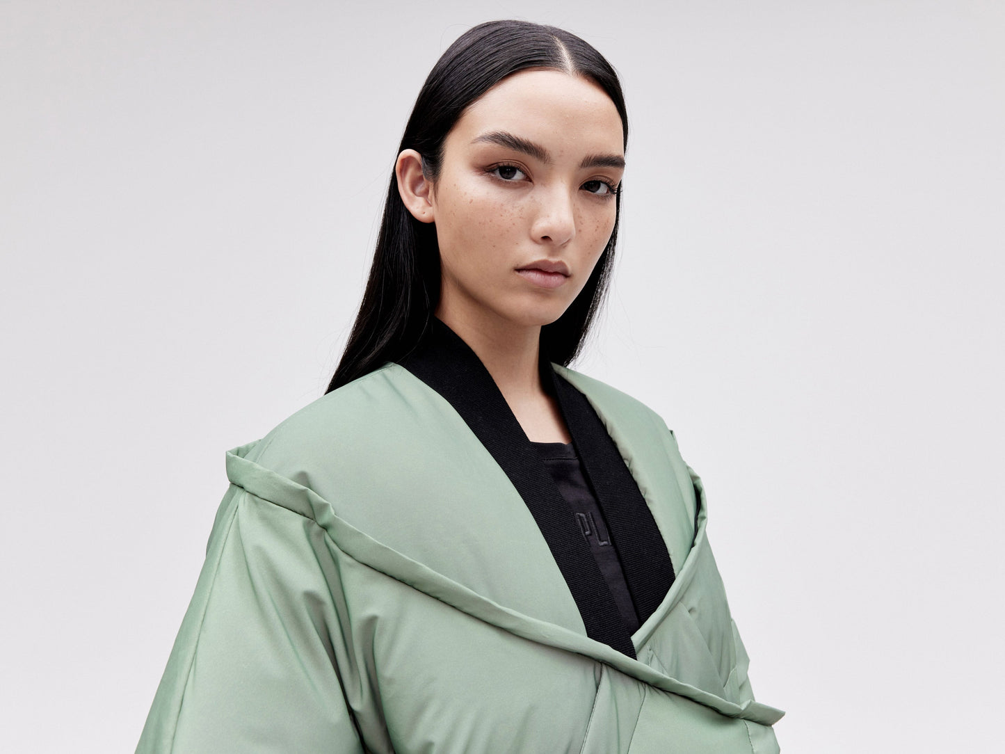 Wrap Down Coat - Reflective Jade