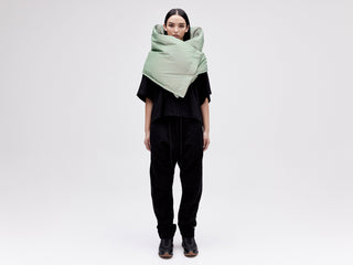 Wrap Down Coat - Reflective Jade