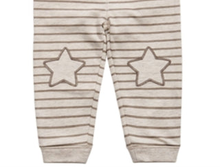 First Impressions Toddler Boy's Striped Star Patch Jogger Pants Brown Size 3T