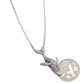 Textured Silver Whale Pendant Hip Hop Titanium Steel Necklace